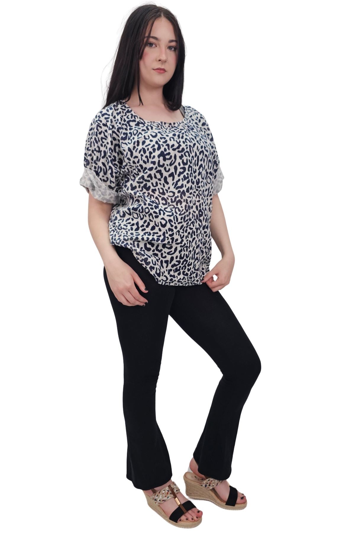 Leopard Print Tunic Cotton Dress