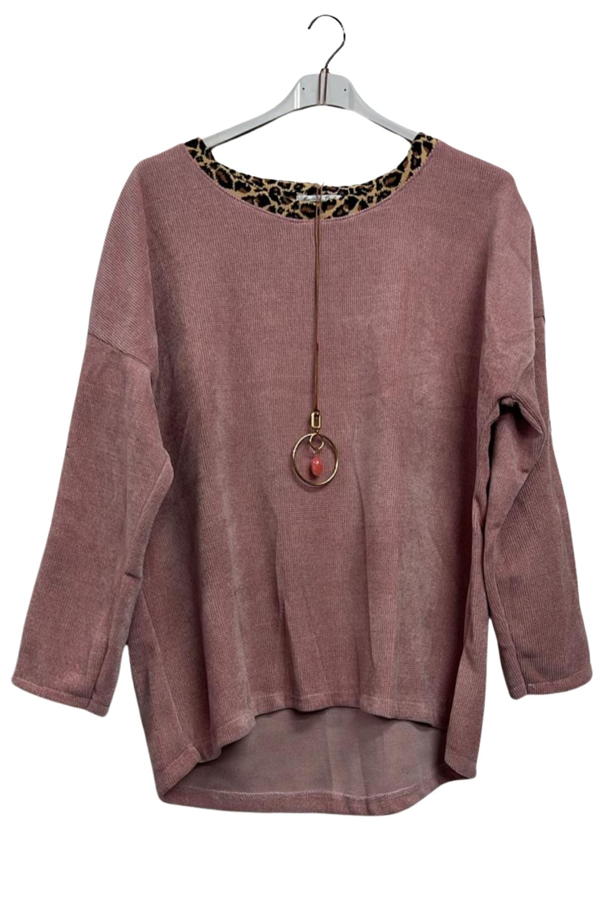 Plain Drop Shoulder High Low Hem Cotton Top