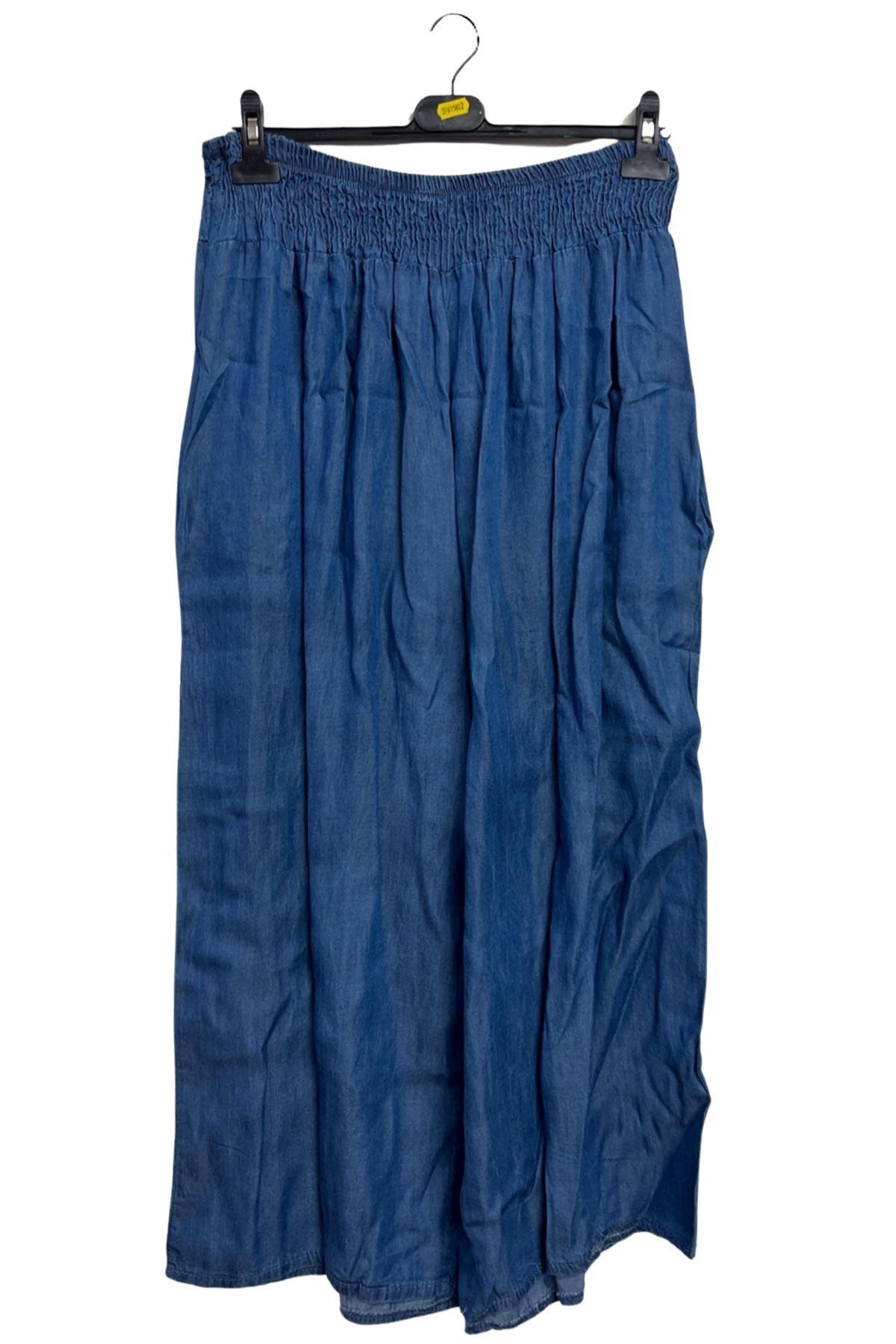 Plain Elasticated Waist Side Pockets Trousers