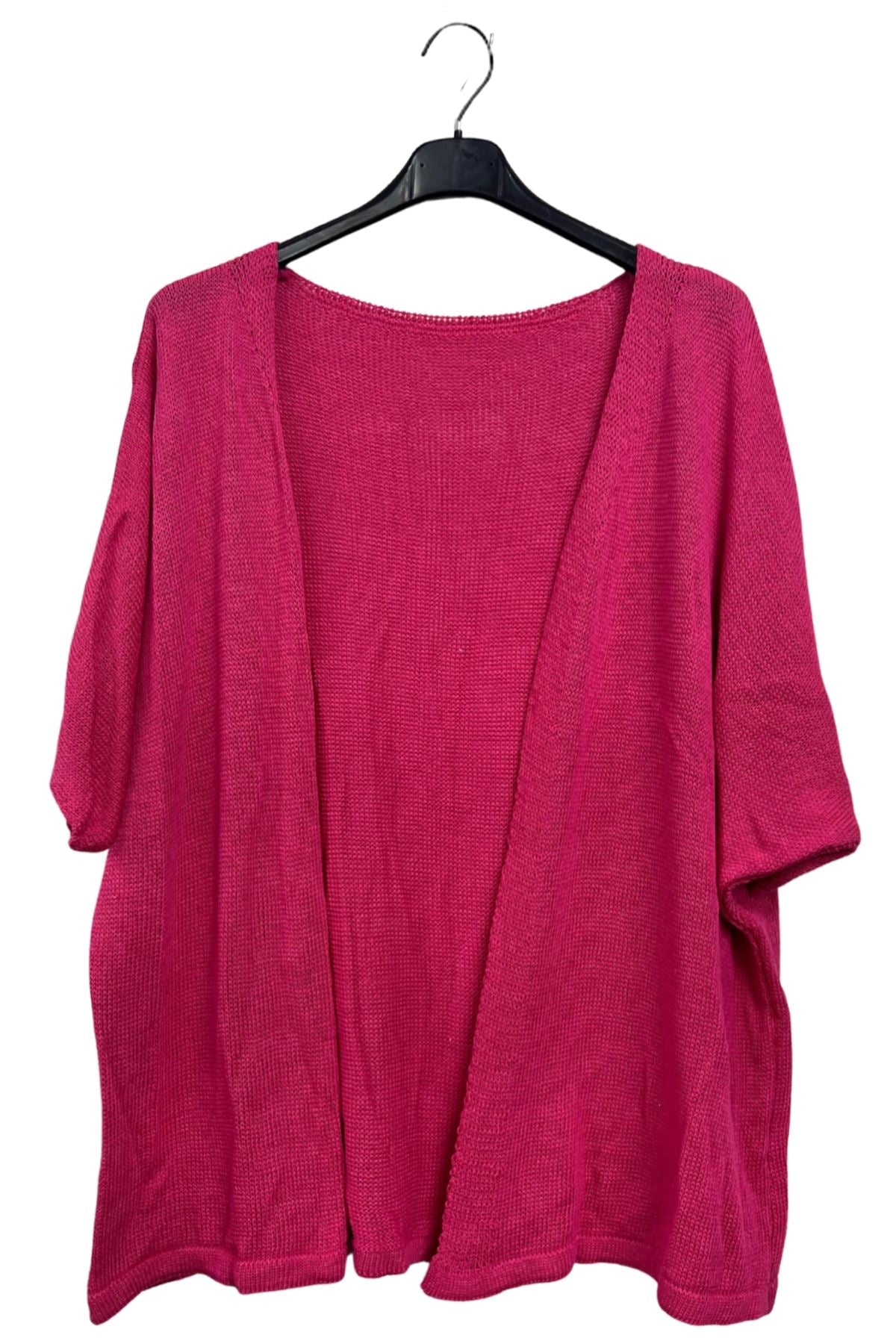 Plain Knitted Drape Cotton Cardigan