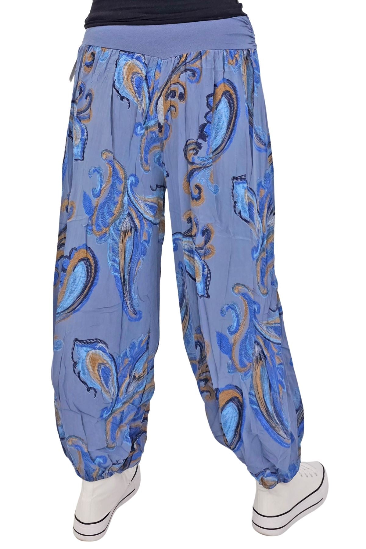 Baroque Paisley Print Baggy Harem Style Trousers