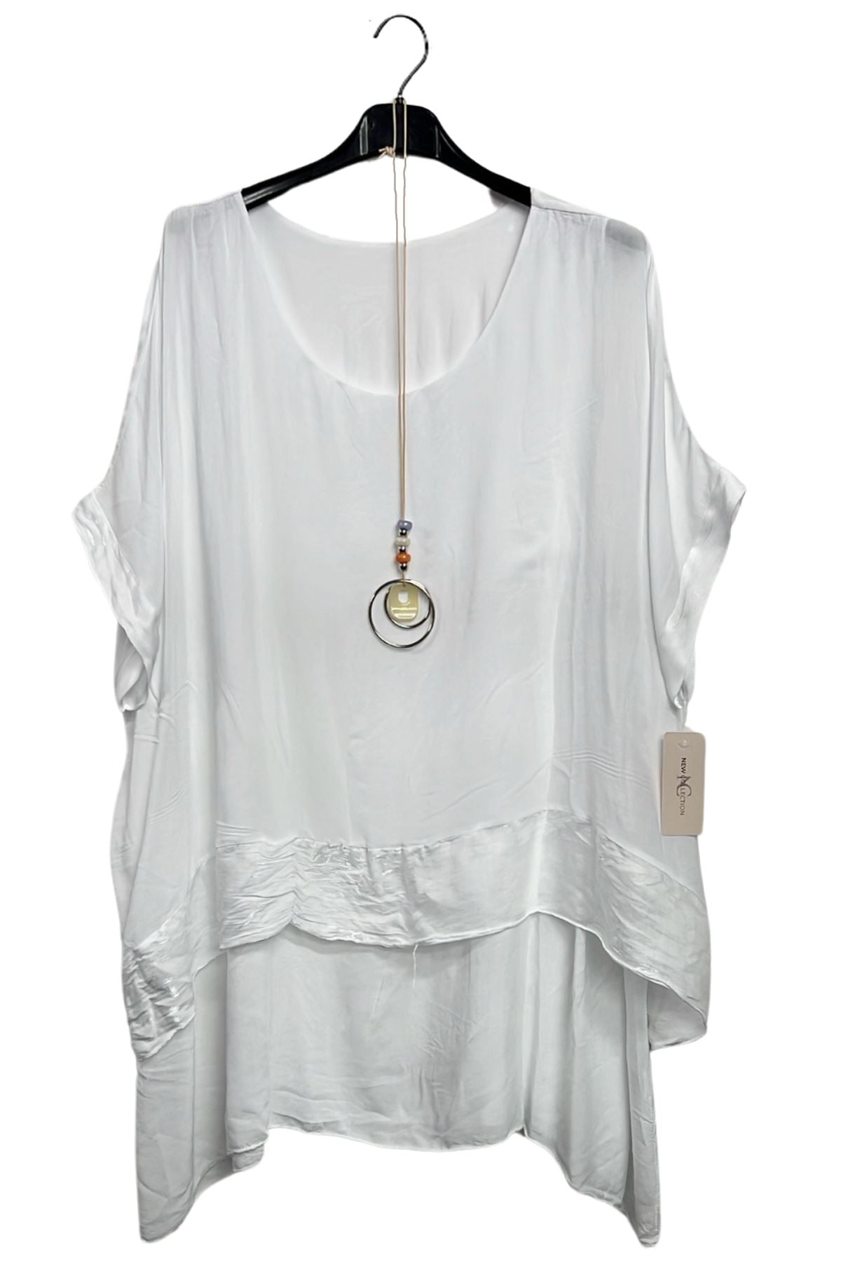 Plain Layered Hem With A Sheer Top