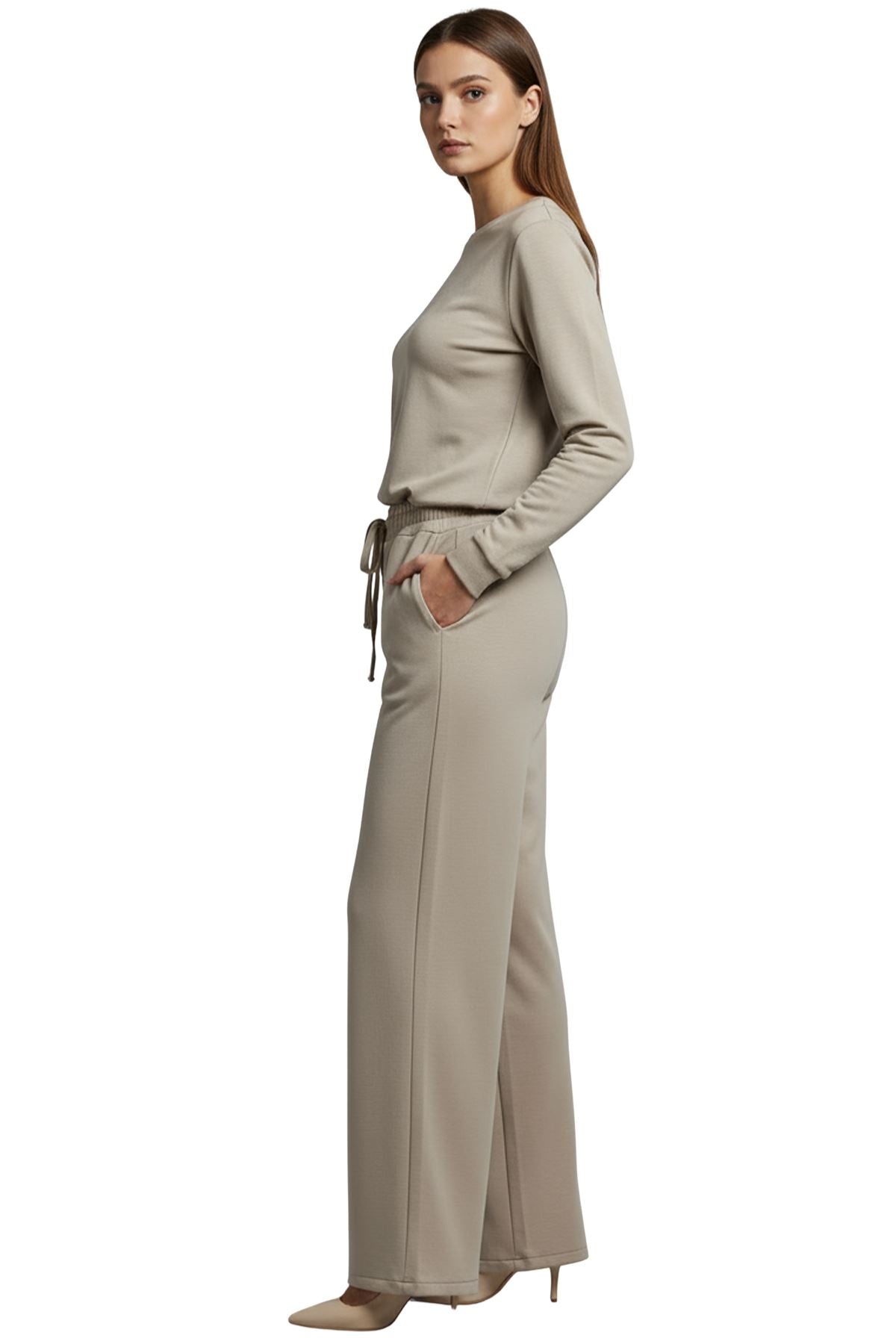 Plain Oversized Two Side Pockets Trousers