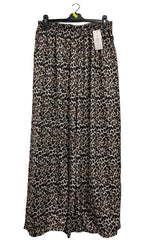 Animal Print Two Side Pockets Wide-Leg Trousers