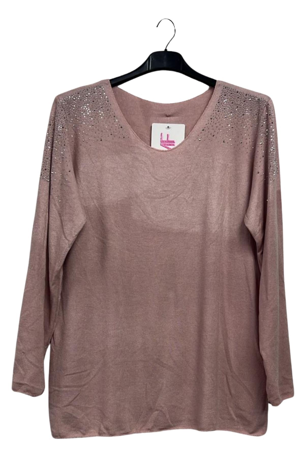 boutique rhinestone studded top bulk