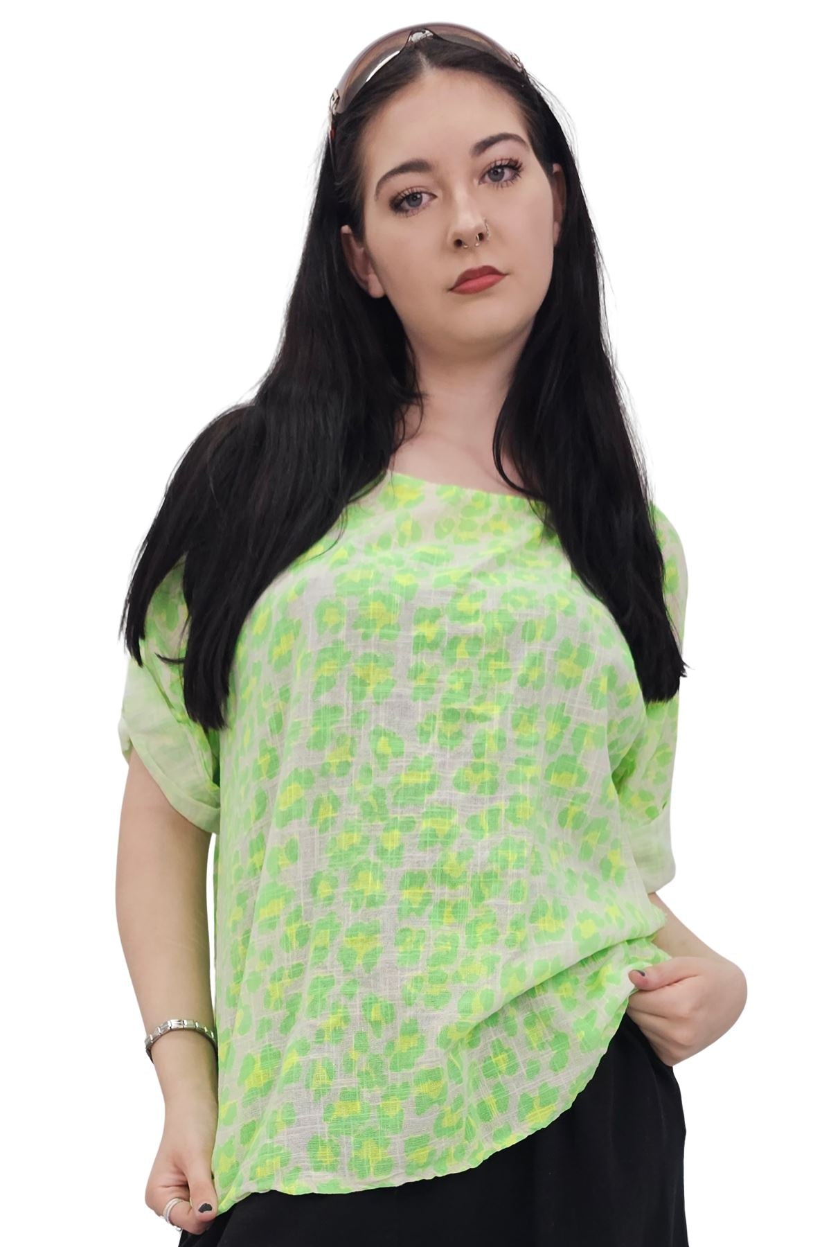 Leopard Print Tunic Cotton Top