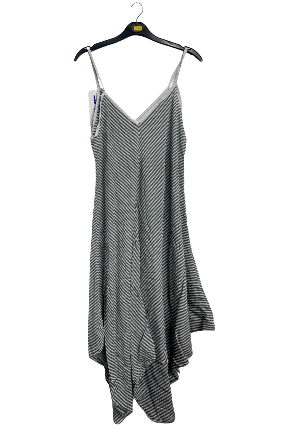 Diagonal Stripe Print Spaghetti Strap Dress