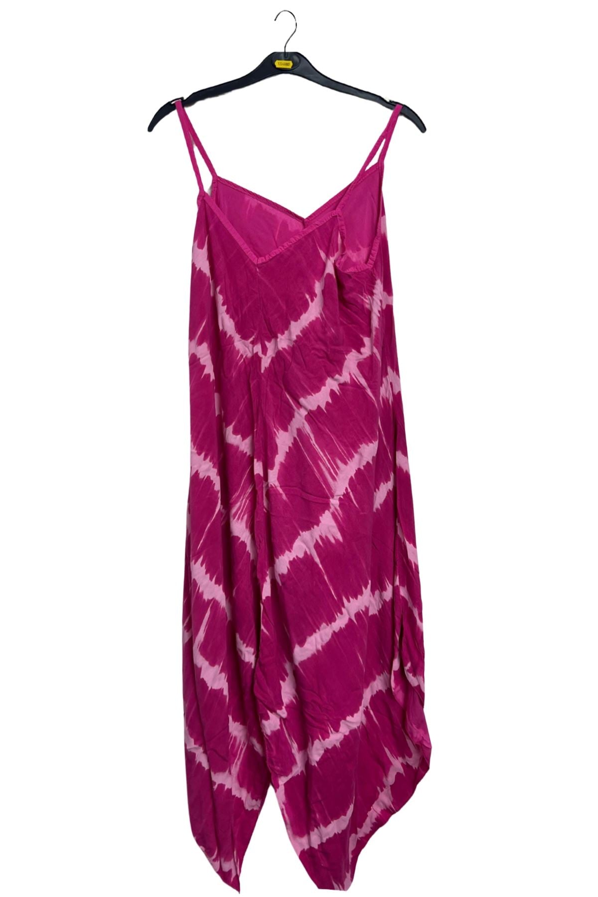 Tie Dye Print Draped Hem Dress