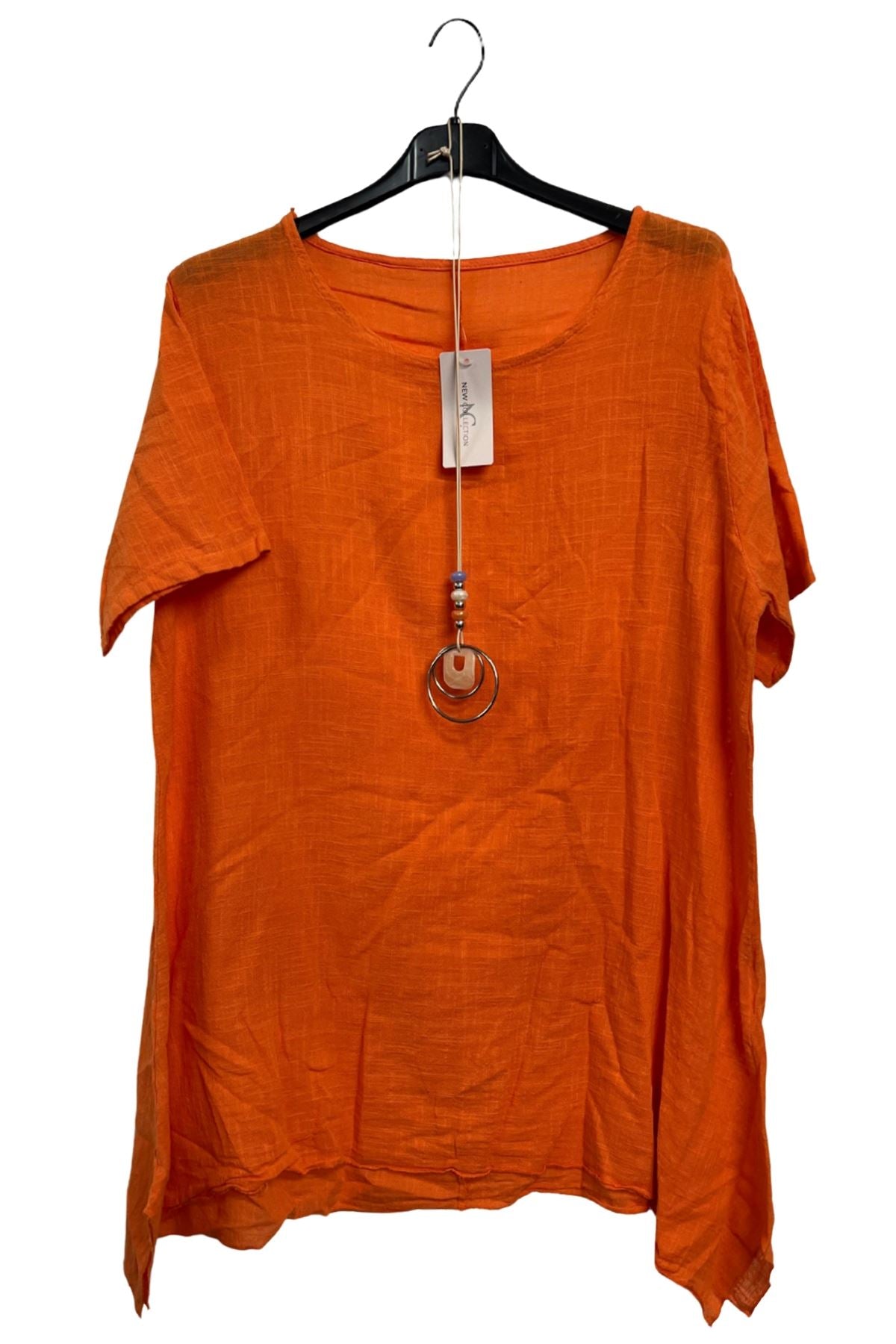 Plain Asymmetrical Oversized Cotton Top
