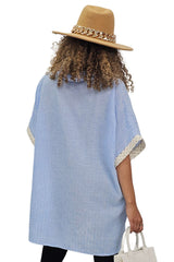 Weave Texture Two Front Flap Pockets Shirt