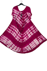 Tie Dye Pattern Umbrella Style Dress