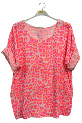 Leopard Print Tunic Cotton Top