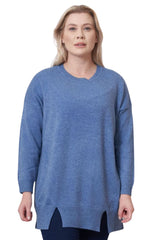 Plain Knit Split Hem Top