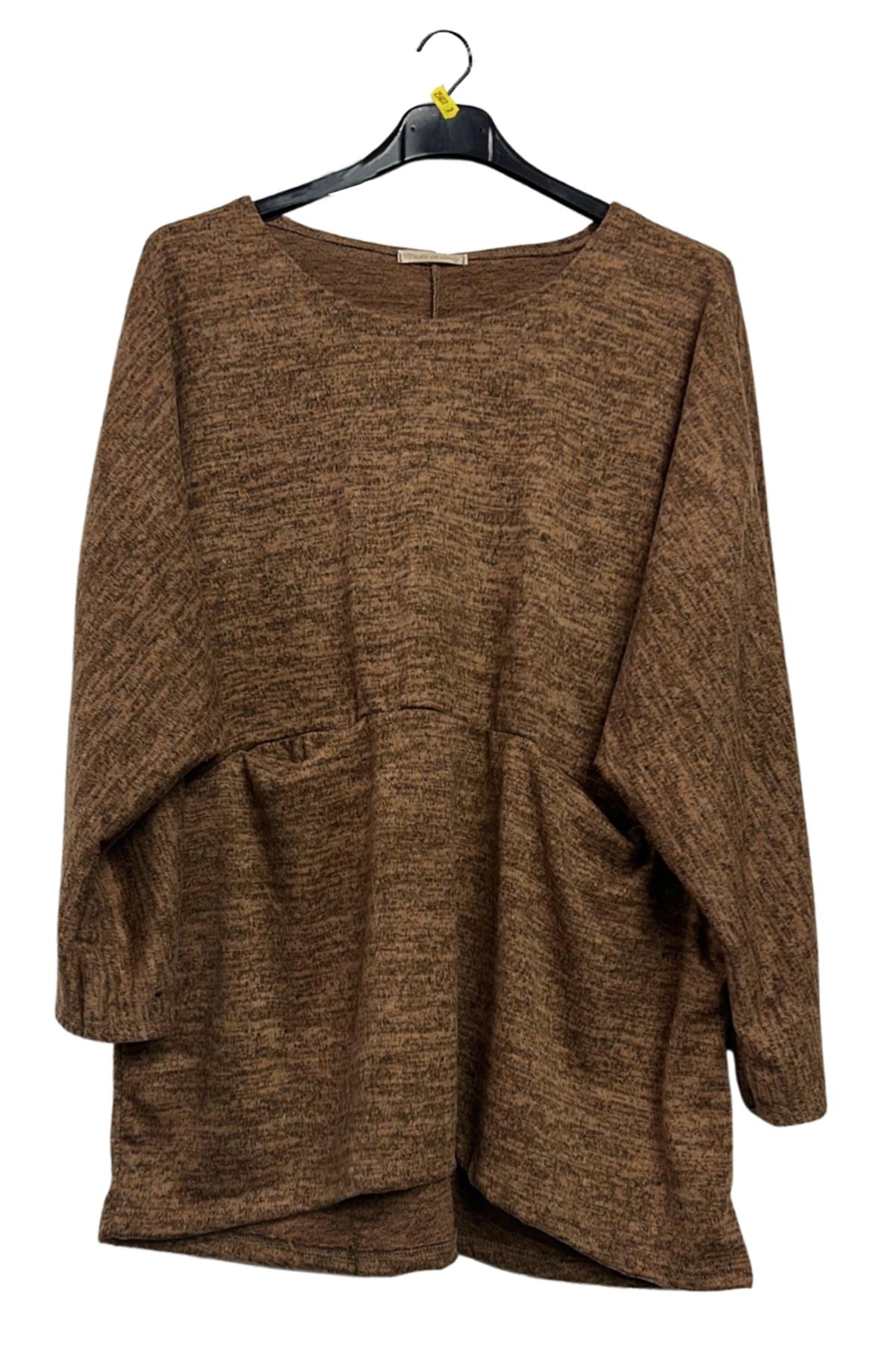 heathered dropped shoulder top wholesale