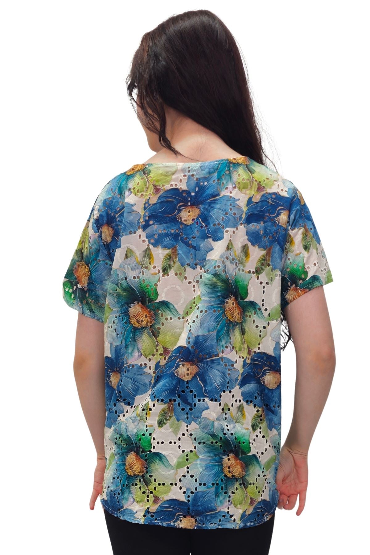 Floral Pastel Shades Print Cotton Top